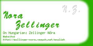 nora zellinger business card